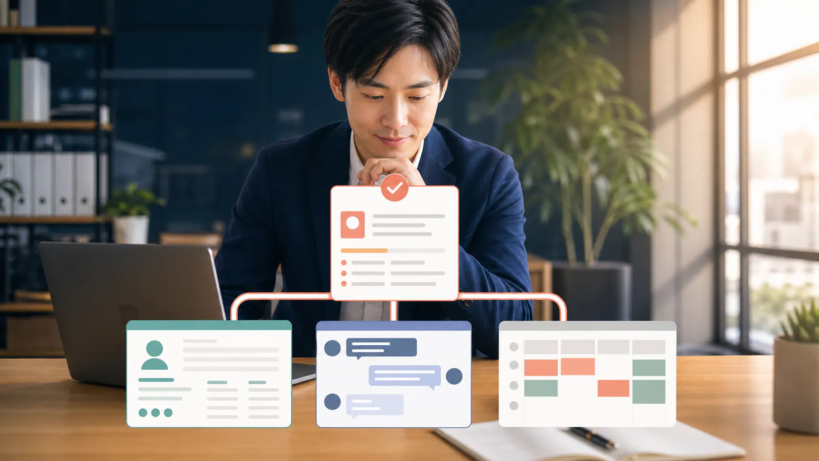 一つの商談メモからCRM・チーム共有・週報へ情報を分ける担当者